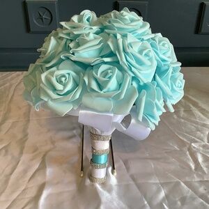 Large bridal bouquet with real touch roses … you pick the colors
